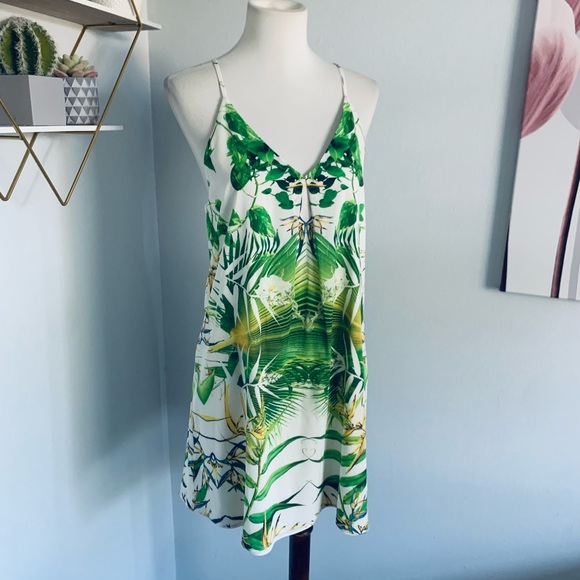 Alice + Olivia • Fierra T-Back Mini Dress in Sunburst Palm • SZ XS • Retail $275 - Picture 3 of 12